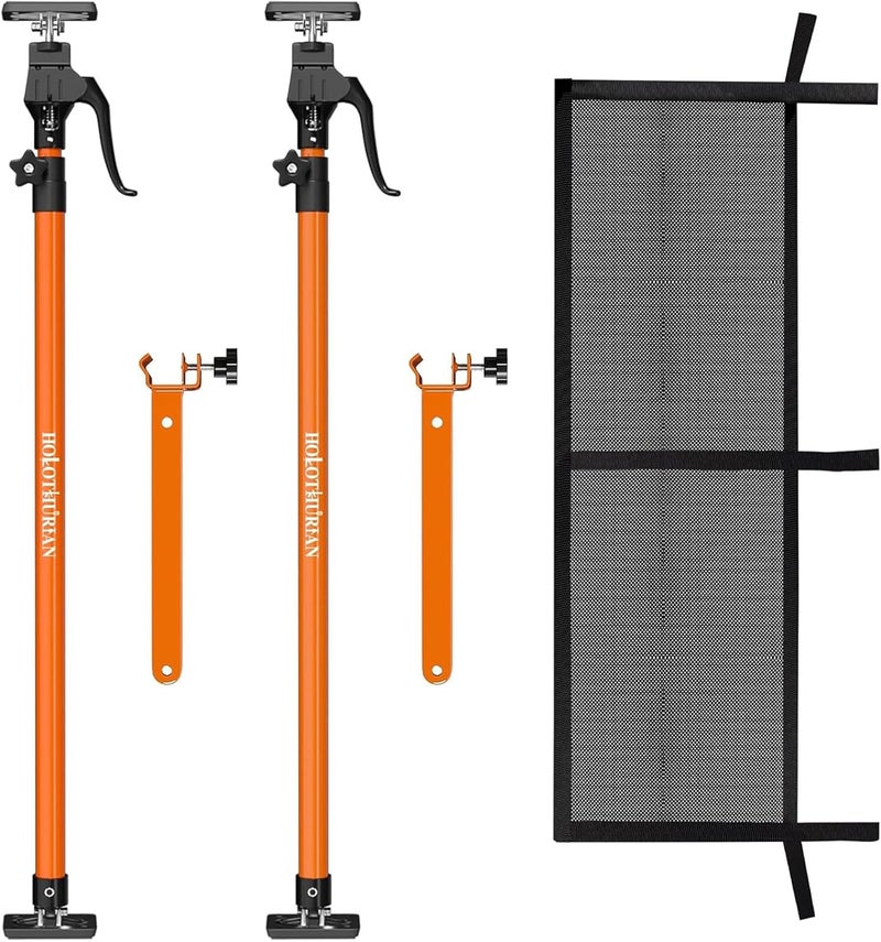 Holothurian Adjustable Cargo Bars for Pickup Truck Bed Cargo Bars for SUVs, Trailers, Vans, Adjustable from 40" to 70", Comes with Premium Cargo Net Organizer and Divider Bar, 2-Pack - Image 1